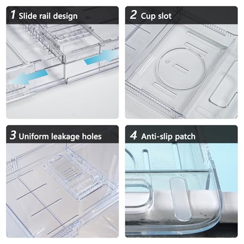 Expandable Bathtub Tray (22-31") - Transparent Bath Caddy with Non-Slip Pads, Adjustable Spa Table for Wine, Books & Phone, Perfect Housewarming for Women