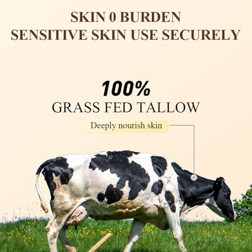 Beef Tallow and Honey Moisturizer Balm for Skin: Grass-Fed Tallow Honey Skin Moisturizer for Face Body, Tallow Balm for Skin Hydration