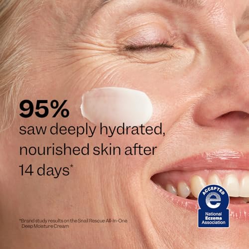 Peach Slices - Snail Rescue All-in-One Deep Moisture Cream (2.82 oz) - Snail Mucin - Intensive Hydration, Soft Skin - Squalane, Hyaluronic Acid & Cica - Vegan, Cruelty Free, Korean Skin Care & Beauty
