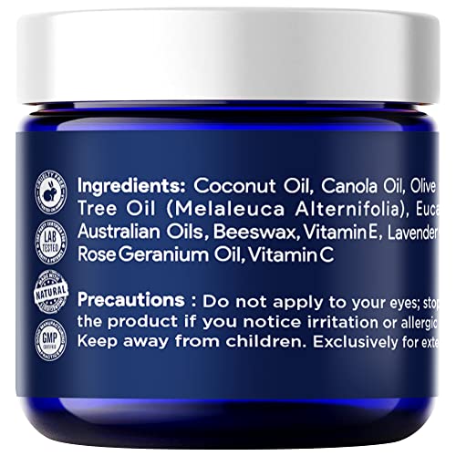 Tea Tree Oil Foot Balm/Moisturizer For Dry Cracked Feet - Instantly Hydrates & Soothes Irritated Skin & Athletes Foot & Tea Tree Oil Foot Cream Heel & Callus Removal, Toenail Treatment