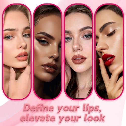 18 Colors Lip Liner Set, Lip Liner Pencil Collection, Smooth Moisturizing Waterproof Lip Liners for Precise Definition Fuller Lips, Smudge Proof Long Lasting, Beginner Friendly£¨Set 3
