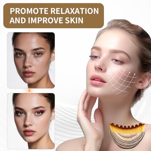 2 PCS Lymphatic Contour Face Brush,Lymphatic Drainage Brush,Dry Lymphatic Drainage Massager,Ergonomically Designed to Fit The Skin Precisely
