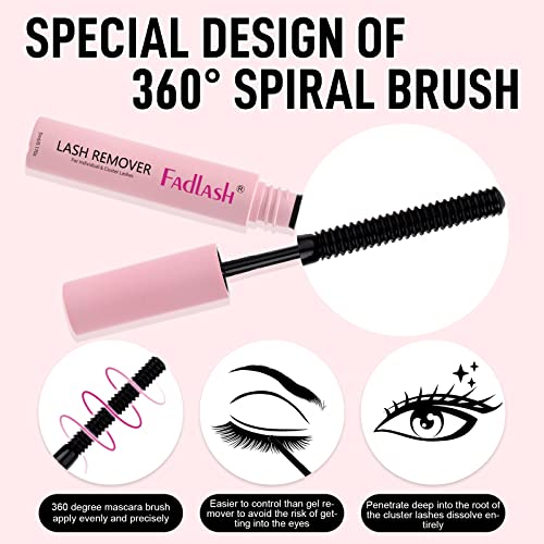 Lash Bond and Seal Lash Extension Remover Kit for Cluster Lashes Soothing Oil 5ML Lash Glue Remover 48-72 Hours Cluster Lash Glue DIY Eyelash Extension Kit Self Application 2 Pcs at Home