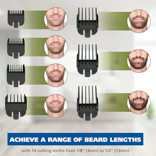 Wahl Edge Pro Bump Free Corded Beard Trimmer for Men Touch Up Trimmer & Grooming Detailer Kit ? Perfect for Edging Beards, Mustaches, Hair, & Stubble, ? Model 9686-300