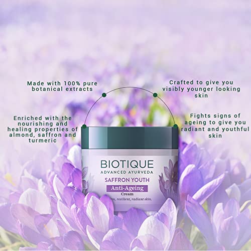 Biotique Saffron Dew 50g -- Ageless face & body cream