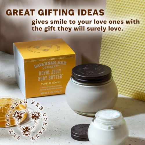 Savannah Bee Company Royal Jelly Body Butter - Deep Hydrating Body Butter for Dry Skin