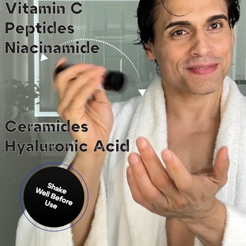 Titan Anti-Aging Peptides Serum for Face ? High Potency Mens Peptide Serum Moisturizer ? Skin Care for Men ? Face Serum Men ? Anti Aging Serum ? 5% Niacinamide, HA ? All Skin Types ?Unscented