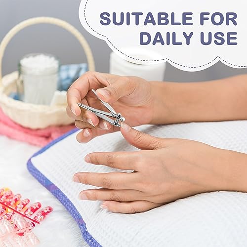 Hestya 450 Pcs Nail Clippers Bulk Stainless Steel Clippers Bulk Portable Toenail Clipper Sturdy Nail Cutter Manicure Trimmer Curved for Men Women Toe Travel Pedicure Clip