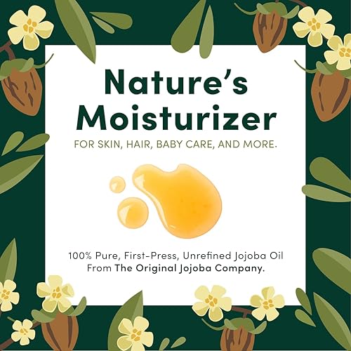 HobaCare Pure Jojoba Oil for Skin Care, Hair, Beard, Scalp Massage - 100% Unrefined Carrier Oil for Diluting Essential Oils - Natural, Hexane Free, Cruelty-Free, Long Shelf Life (16 oz)