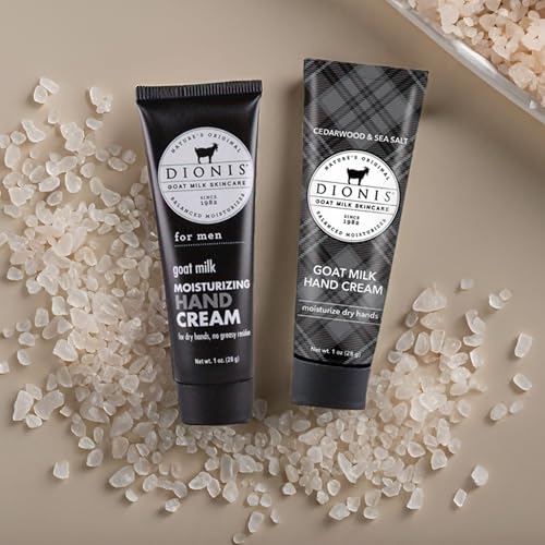 Dionis Goat Milk Hand Cream Men¡¯s Fresh & Cedarwood & Sea Salt 1oz (Pack of 2)