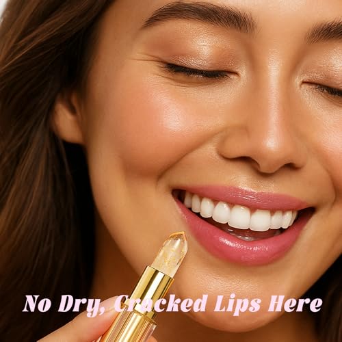 EELHOE PH Lipstick Color Changing, Clear Color Changing Lipstick, Transfer Proof Lip Balm with Gold Foil Inside, Long Lasting 12 Hour Wear, Hydrating & Lightweight