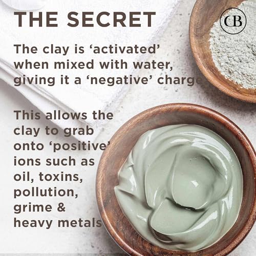 California Biology Kaolin & Calcium Bentonite Clay | Indian Healing Clay for Face & Body | Deep Pore Cleansing Facial Mask & Clay Body Scrub | Natural Skin Care Mask | 16 oz