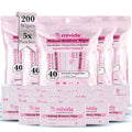 mivida Hypoallergenic Makeup Remover Wipes Individually Wrapped with Vitamin E, Plant-Based Face Wipes, Alcohol Free, Fragrance Free Makeup Wipes Travel Size, (5 pouches x 40 Wipes) Total 200 ct