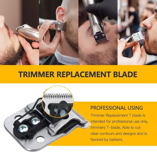 Trimmer Replacement T Blade Set Ceramic Blade Carbon Steel Blade Set for D8 SlimLine Pro Li Andis Hair Clipper Trimmer, #32105 D7#32655 D8#32400 (Silver)