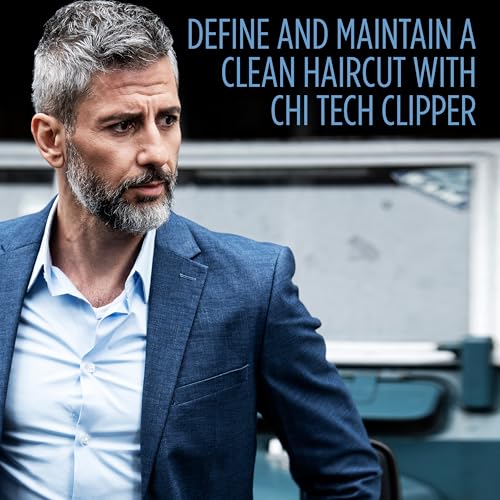 CHI Tech Cordless Precision Clipper, Wireless Hair Clipper for Precision Styling, Smooth Grip & Stainless Steel Blades, Includes 4 Guard Attachments