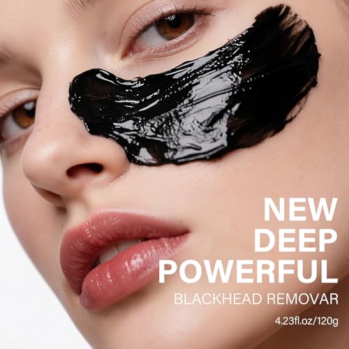 Charcoal Peel Off Face Mask, Blackhead Remover Mask, Black Mask Peel Off for Nose, Deep Cleansing Face Proes, Dirts and Oil for Women & Men, 120g/4.23fl.oz