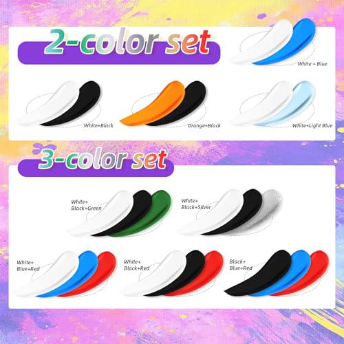 3Pcs Face Body Paint, Professional Paint for Halloween Cosplay Costume Party, Full-coverage Multi-Color Cream Makeup Body Paint for Adult Halloween Cosplay SFX Makeup Paint (White+Black+Red)