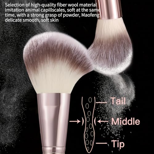KUORYZAL Brown Makeup Brushes Set Professional 66Pcs with Case Premium Synthetic for Foundation Concealer Blush Eyeshadow Powder Contour Makeup Brush Kit Face Eye Make up Brushes & Tools