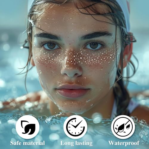 Glitter Freckles Face Tattoo Star Freckles Temporary Tattoos Sparkle Freckles Silver Freckle Tattoo 10 Sheets for Women Girl for Chirstmas Party Festivals (Silver)