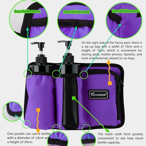 Tuhaoge Massage Bottle Bag Massage Oil Holster Lotion Holster Massage Therapist Massage Oil Holster Massage Lotion (TH3KD-Purple)