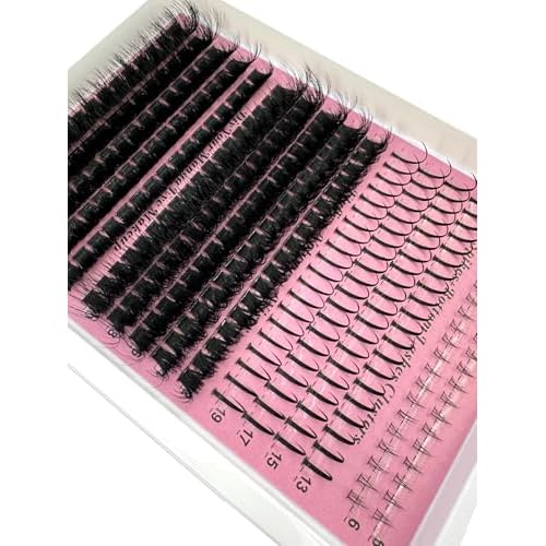 60D-200D Bottom & Spiky Lashes Clusters - Volume Individual Eyelash Extensions, DIY Fairy/Manga Style Spike Lashes for Dramatic Eye Makeup, Waterproof & Reusable (100D120D, dd Curl)