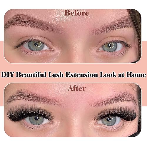 Newcally False Eyelashes Russian Strip Lashes Wispy Mink Lashes D-curly Fake Lashes Like Eyelash Extension Lash Strips 9 Pairs Pack