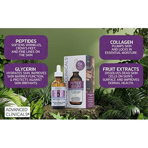 Advanced Clinicals Vitamin C Hydrating Cream + Peptide Firming Facial Serum Bundle