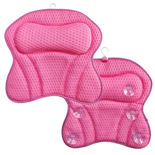 Bath Pillow for Tube - Relaxing Bath Pillows for Head and Neck, Relaxation Gifts for Women, Bathtub Pillow with Suction Cups, Spa Day Essentials, Bath Tub Accessories