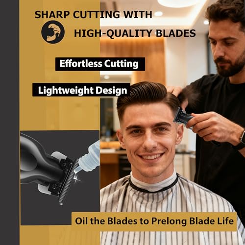 KEMEI 2299 Professional Hair/Beard Trimmer for Men, Zero Gapped Hair Clippers for Barbers, Cordless