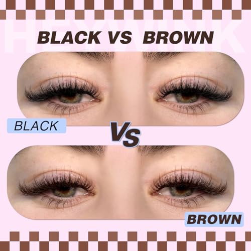 Brown Lash Clusters Kit Flaunt Lash Clusters Dark Brown Wispy Eyelash Clusters Eyelash Clusters Short Lash Cluster 8-14mm Cluster Eyelash Extensions Individual Lashes Cluster(Flaunt-Dark Brown)