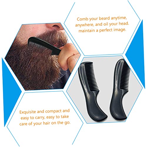 MERRYHAPY Pocket Sized Beard Comb for Men Mini Mustache Styling Brush Hair Grooming Tool Compact Retro Design for Travel Everyday Use