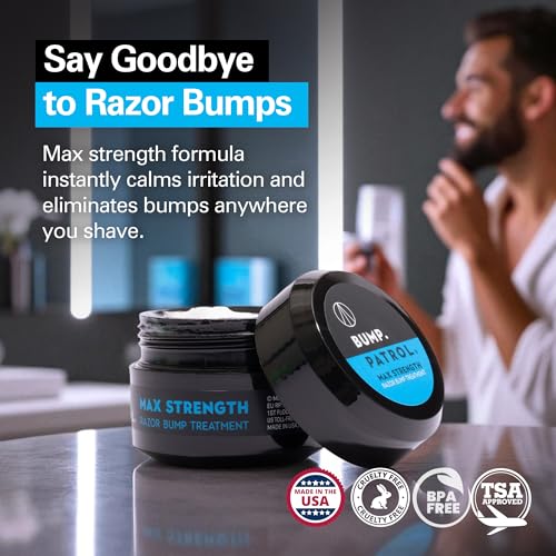 Bump Patrol Max Strength Razor Bump Treatment Cream - Concentrated Cream Formula Aftershave Solution for Razor Bumps, Prevents Ingrown Hairs & Irritation Everywhere You Shave - 0.5 oz (Pack of 1)