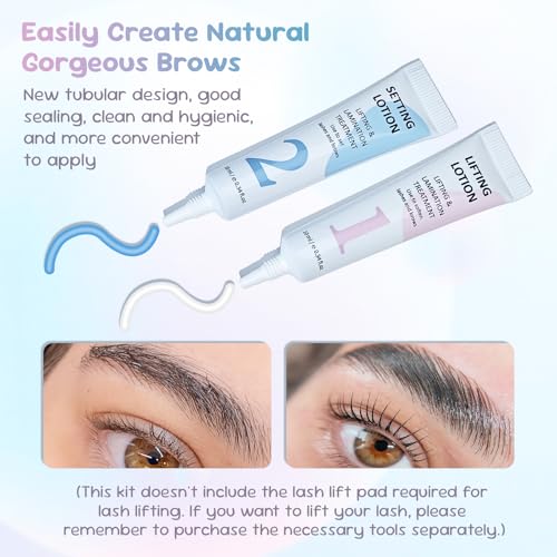 PERMANIA Lifting and Setting Lotion, 10 ml Tube Design Salon Grade for Korean Lash Lift and Brow Lamination Beauty Treatments (only lifting and setting lotion)