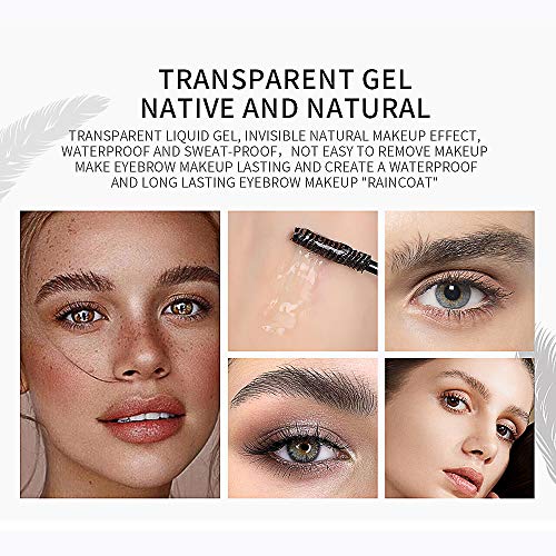 DAGEDA Clear Eyebrow Setting Gel, 4 Pack Brow Fix Gel, Waterproof And Sweat-Proof Eyebrow Repair Liquid Brows Styling Beauty Salon Home Use Makeup, 3.53oz