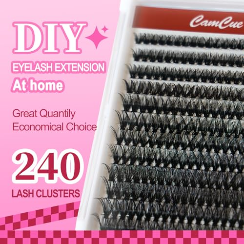 Lash Clusters DlY Eyelash Extensions 40D 0.07 D Curl 14-18mm Eyelash Clusters Mixed Tray Cluster Eyelash Extensions Natural individual Lashes (40D-0.07D-14-18mm)