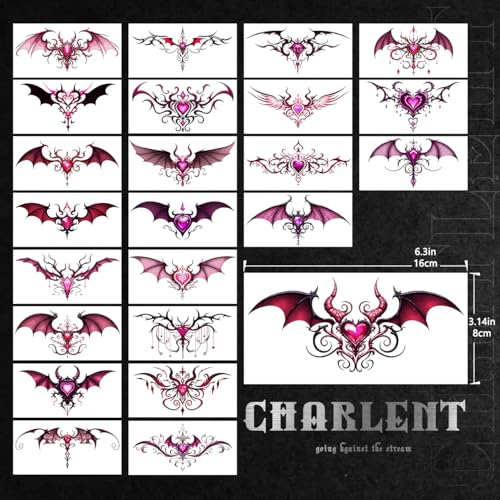 24 PCS Sexy Belly Temporary Tattoos for Women Ladies - Realistic Chest Abdomen Waist Tattoos for Women Body Art