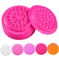 Maitys 150 Pcs Lash Glue Holder False Trays Lash Extension Glue Palette Eyelash Pallet Grafting Disposable Pads Plastic Pink Tray for Women Girls Eyelash Extension Beauty Tools Supply