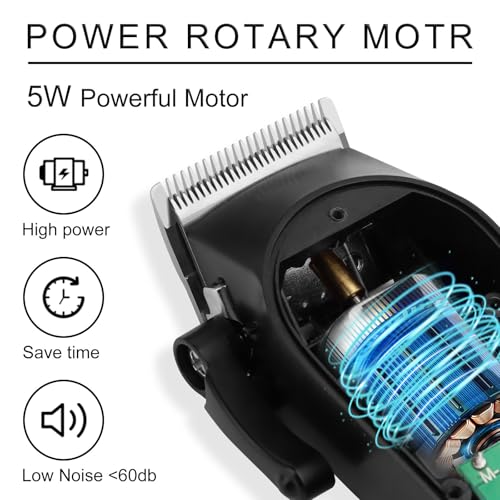 Professional Hair Clipper with LCD Display, 5W Motor, Type-C Charging, Stainless Steel Blade, Low Noise