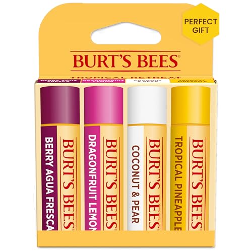 Burt's Bees Lip Balm Gift Set - Original Beeswax & 4 Refreshing Flavors, 8 Tubes