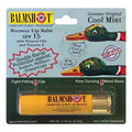 BALMSHOT Cool Mint Lip Balm SPF 15 ? Beeswax Chapstick for Men & Women, Deep Moisturizing Lip Repair for Dry Cracked Lips, 20-Gauge Brass Shotgun Shell Tube, Heat Tolerant, Made in USA