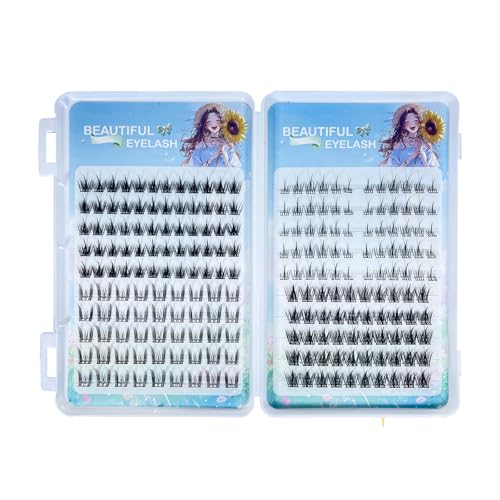 Eyelash Extension Kit - 20 Rows Glue-Free, 205pcs 4-in-1 with Independent Lashes, High Capacity