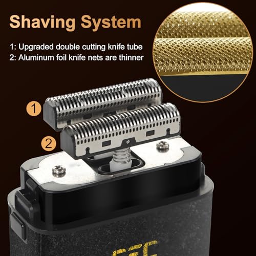 Parker 111B Ebony Handle Three?Piece Double?Edge Safety Razor ? Elegant Weighted Scratch?Resistant Shaving Razor with Premium Blades