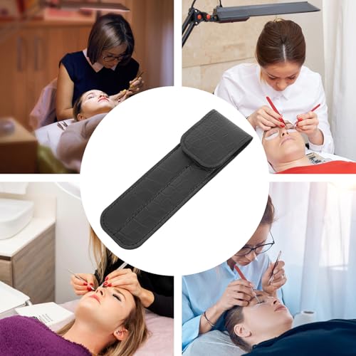 FRCOLOR lash cluster nail art tools leather travel nail tools for tweezer case magnetic tweezer case for eyelash extensions eyelash magnetic