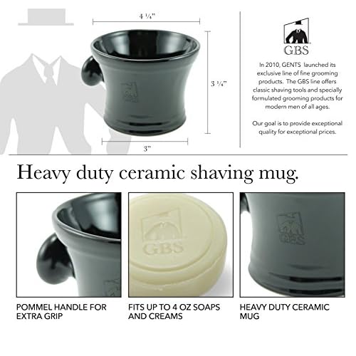 G.B.S Short Handle Safety Razor, Pure Badger Shaving Brush, Brush and Razor Stand, Bowl, Glycerin Natural Soap and 25 Blades
