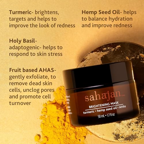 Sahajan the Science of Intuition Brightening Face Mask with Tumeric and Hemp Seed Oil 50ml 1.7 fl oz