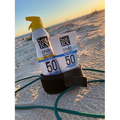SolRX SPORT SPF 50 Sunscreen, Oxybenzone Free, Broad Spectrum UVA/UVB, Fragrance Free, Reef Friendly (Pack of 2)