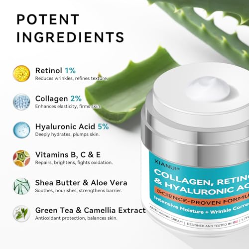 Double Size (4OZ) Hyaluronic Acid Serum for Face 3.5%, Hyaluronic Acid Moisturizer, Hydrating Serum for Face, Moisturizing Hyaluronic Acid Serum with Seaweed and Chamomile, Glow Face Serum for Women