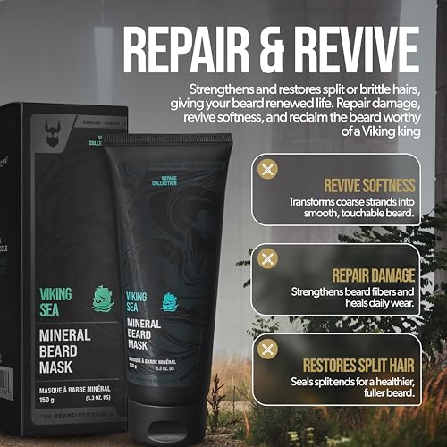 The Beard Struggle Viking Sea Mineral Beard Conditioner - 5.29 oz - Promotes Beard Health - Cleansing Beard Mask for Men