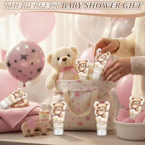 25 Pack We Can Bearly Wait Baby Shower Hand Cream Bulk Bear Baby Shower Favors for Guests Travel Size Hand Lotion Bulk for Gender Reveal Favors Souvenirs Bags Stuffers Appreciation Thank You Gifts