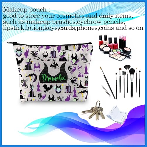 PXTIDY Dramatic Makeup Bag Halloween Queen Evil Gift Villain Lover Gift Villain Queen Movie Makeup Bag Witch Gift